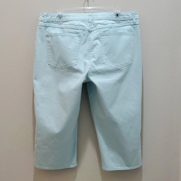 RIDERS by Lee Stretch Capris, Sz 18, Blue, Cotton/Spandex, NEW - Picture 5 of 11